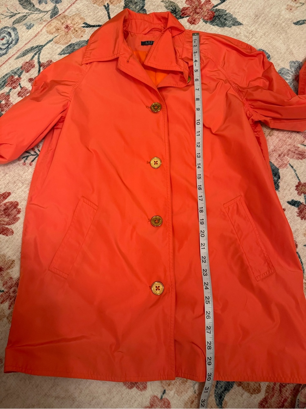 Lauren Ralph Lauren Coral Single-Breasted Trench Coat - Picture 8 of 10
